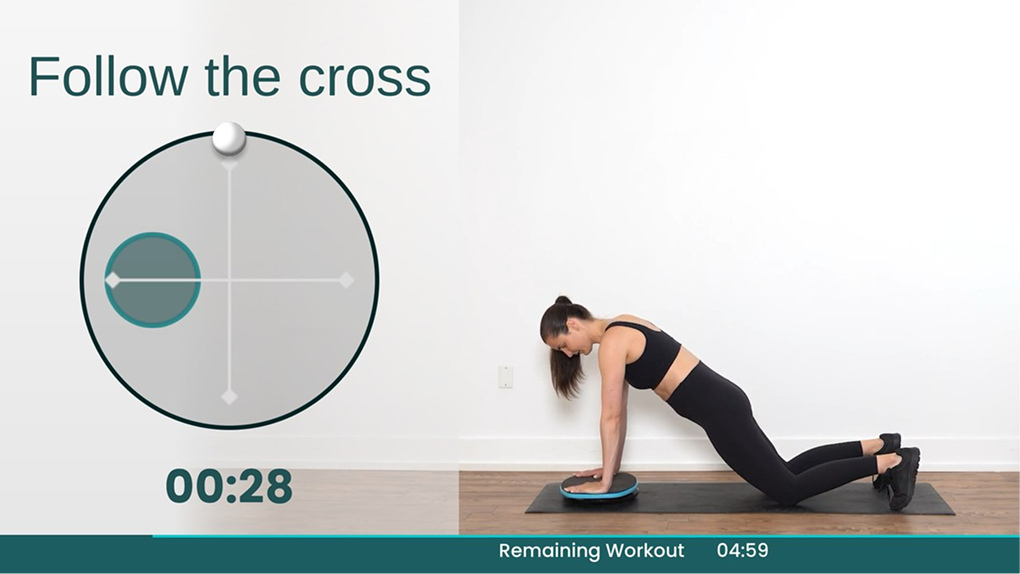 Live workout screen guiding your movement in real time